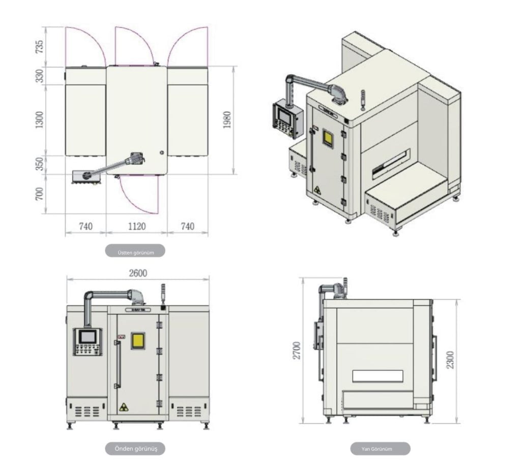 Yüksek Hızlı Inline X-ray Elektrikli Araç Aküsü CT Muayene Sistemi